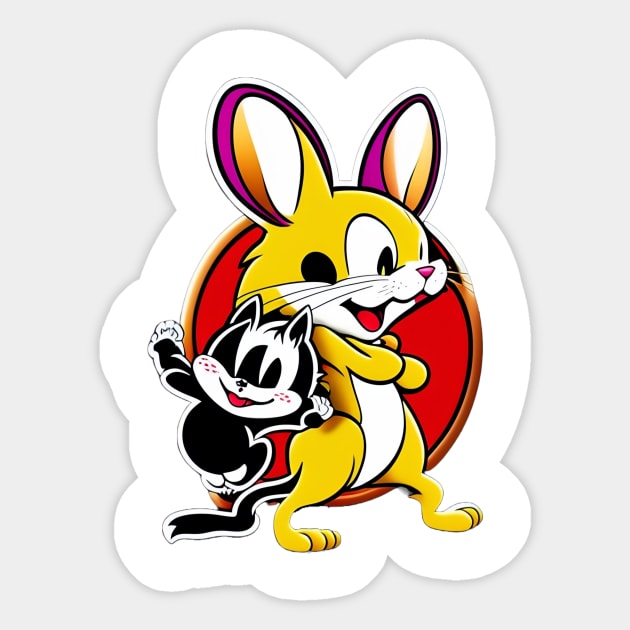 "Classic Cat and Mouse" Sticker by top 2023